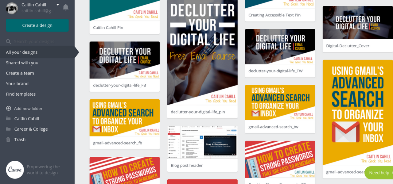 Create Custom Image Templates in Canva : Caitlin Cahill